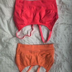 Two under armor sports bra size large